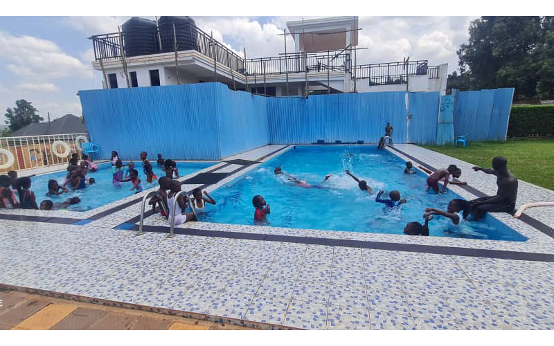 BoldStars Junior School students enjoying a swimming lesson as part of their co-curricular activities.